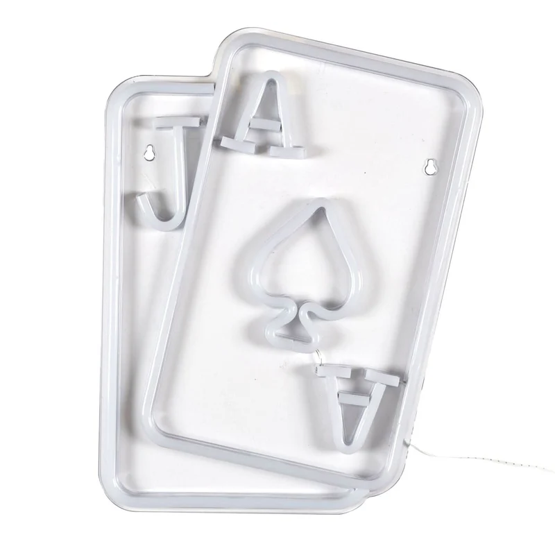 LAMPE EFFET NEON CARTES A JOUER