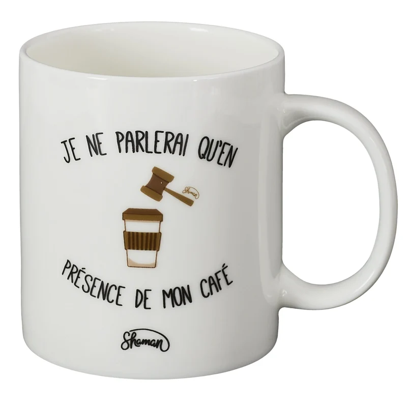 MUG JE NE PARLERAI QU'EN PRESENCE DE MON CAFE