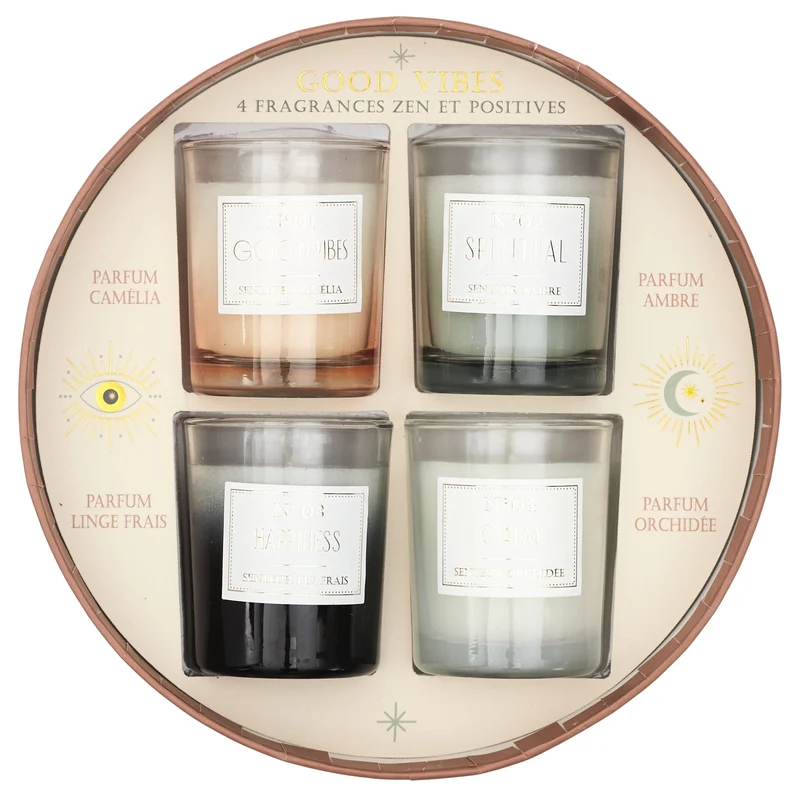 COFFRET DE 4 BOUGIES GOOD VIBES