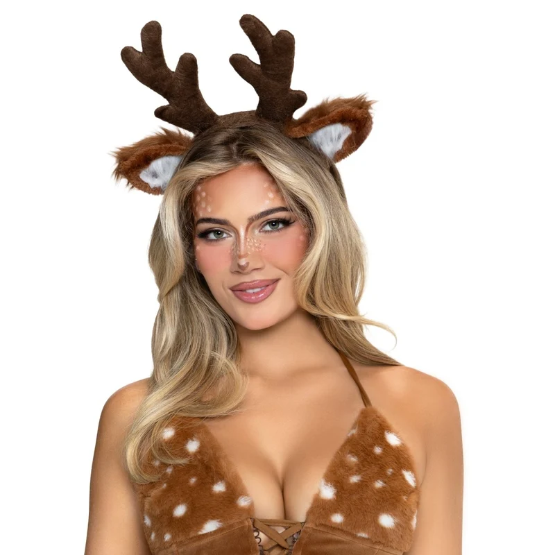Furry Fawn Horn Headband for Adults, Costume Accessory
