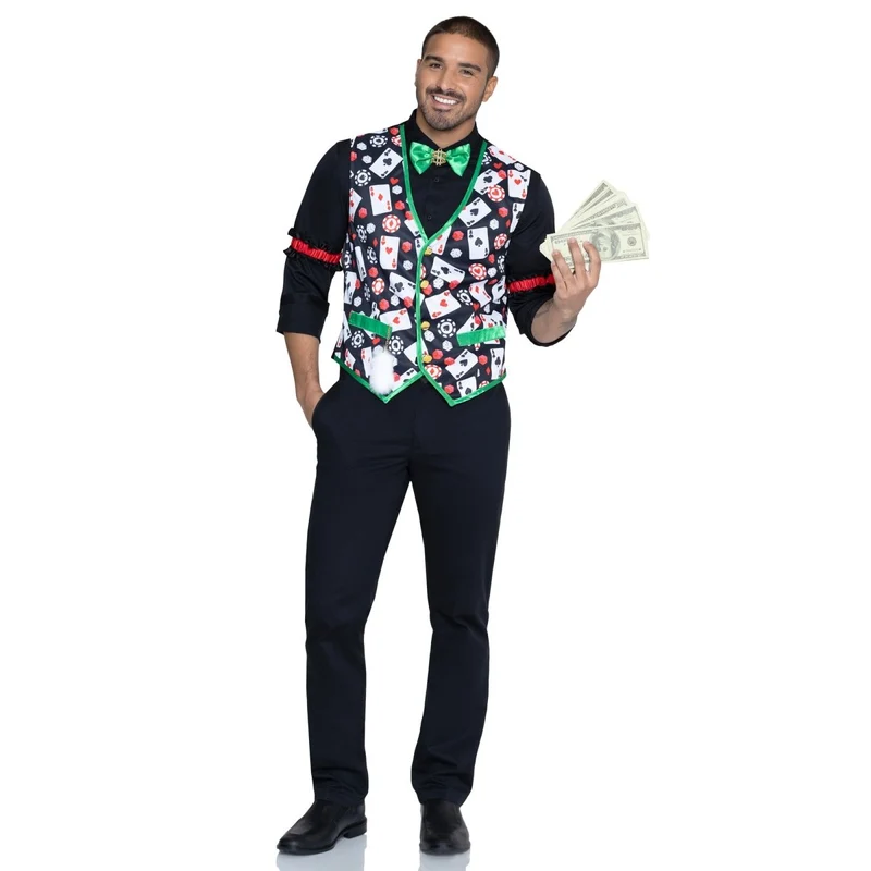 Casino Costume for Adults, Casino Dealer Costume