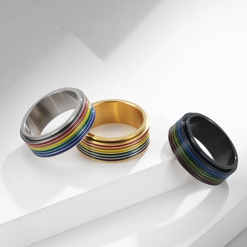 Bague Stress Arc-En-Ciel