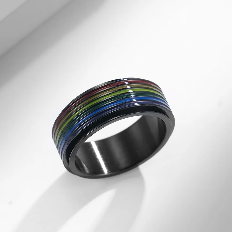 Bague Stress Arc-En-Ciel