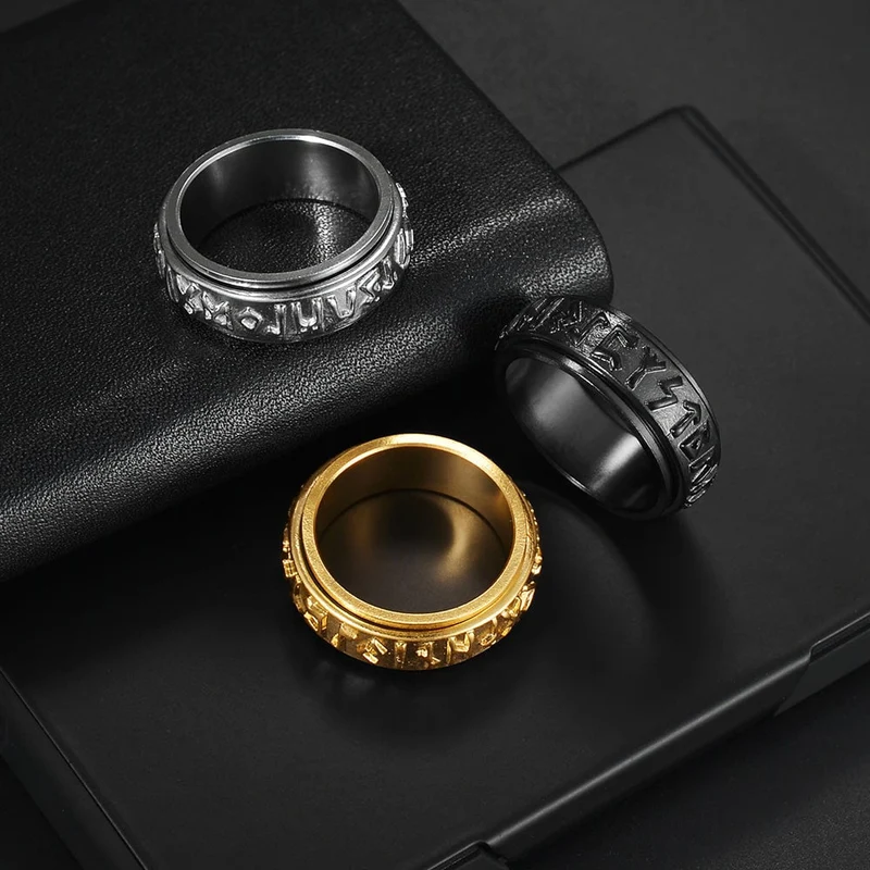 Bague anti-stress Viking tournante