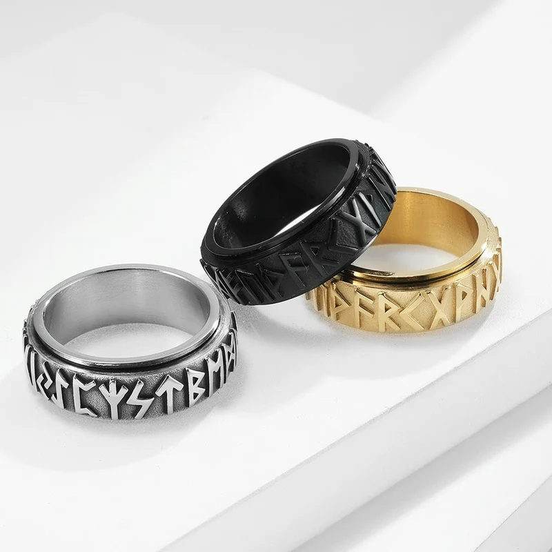 Bague anti-stress Viking tournante