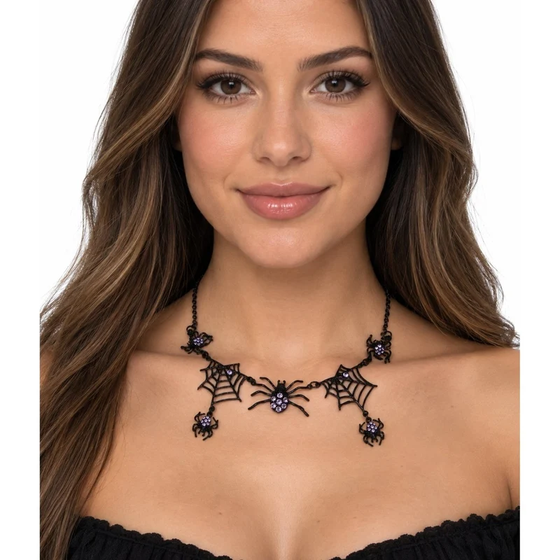 Spider Necklace for Adults, Witch Costume Accessories
