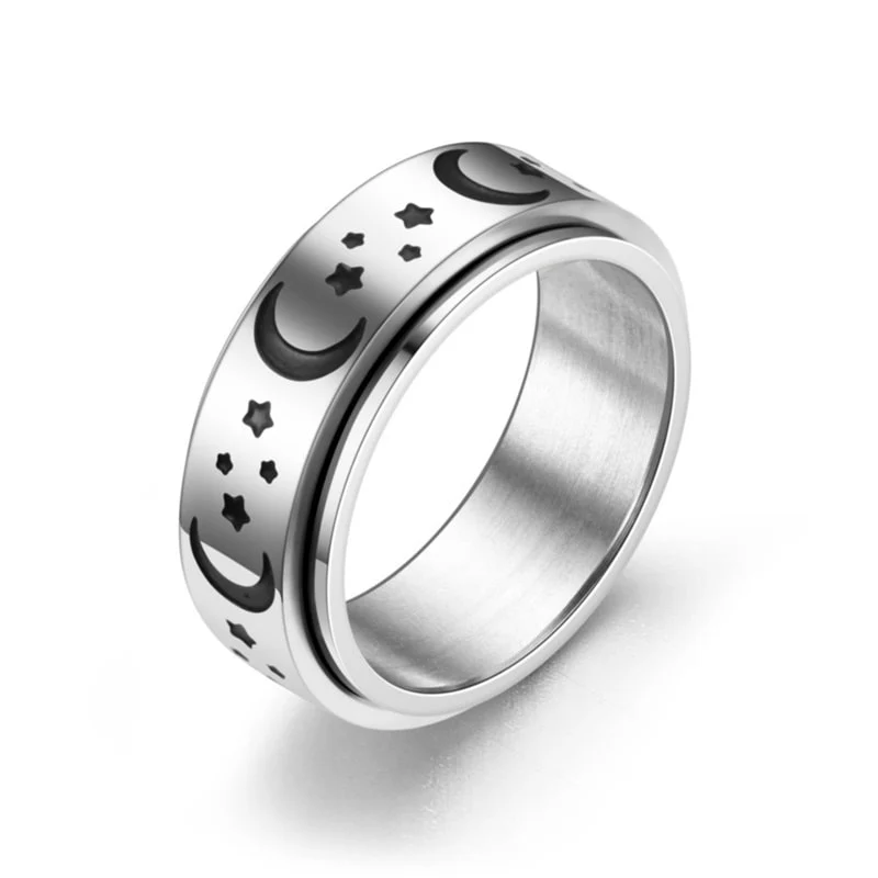 Bague Lune Étoilée