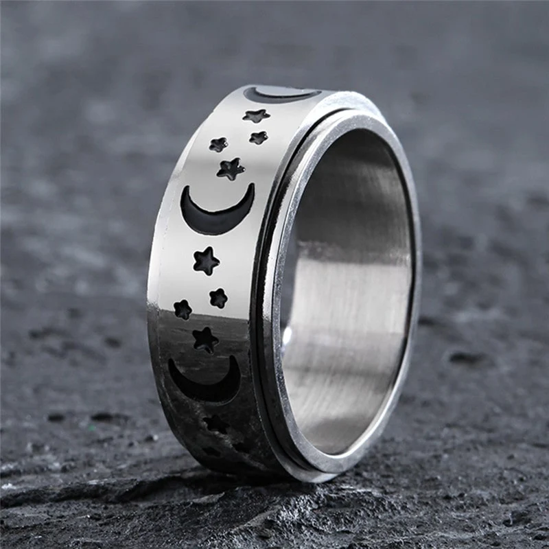 Bague Lune Étoilée