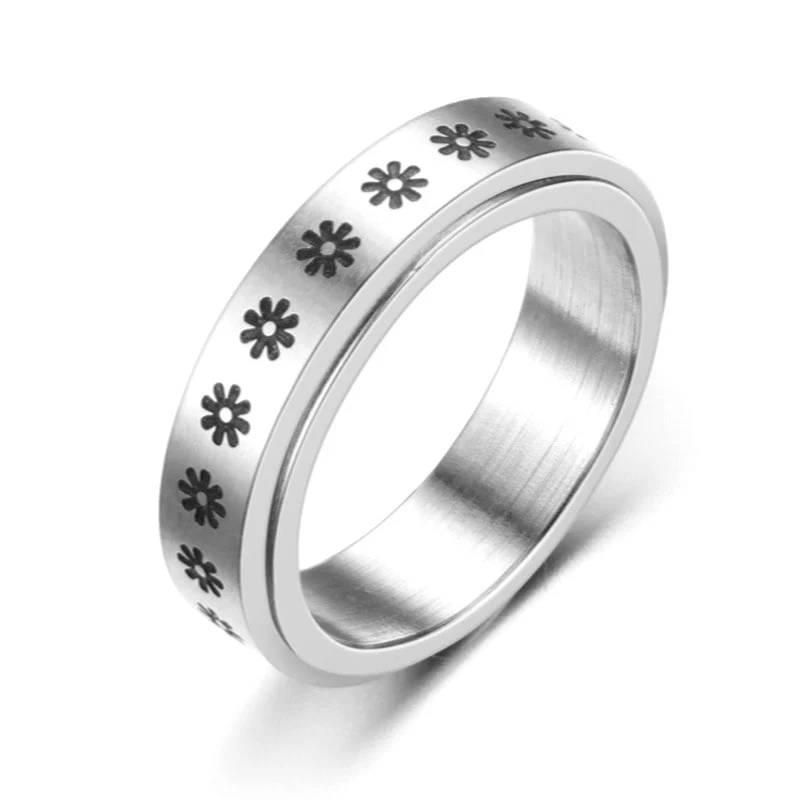 Bague anti-stress Fleur tournoyante