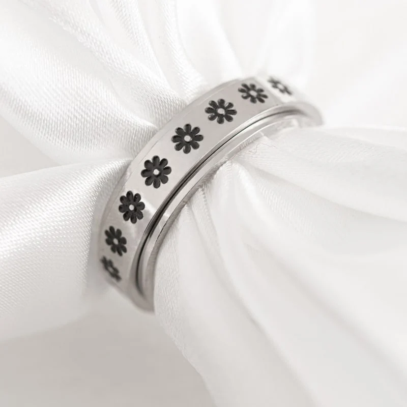 Bague anti-stress Fleur tournoyante