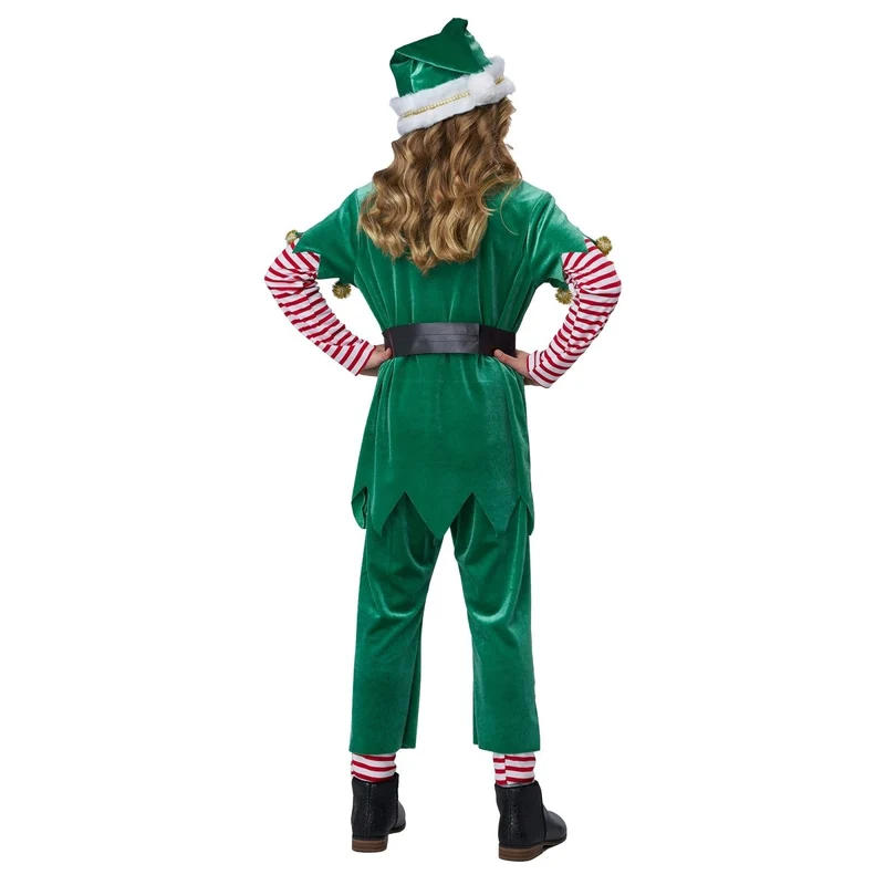 Joyful Christmas Elf Costume for Kids, Tunic, Pants and Hat