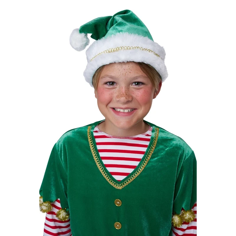 Joyful Christmas Elf Costume for Kids, Tunic, Pants and Hat