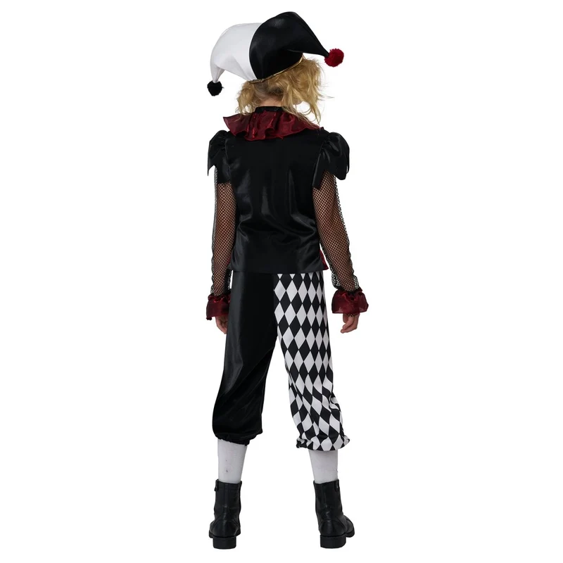 Mischievous Jester Costume for Kids, Shirt, Pants and Hat