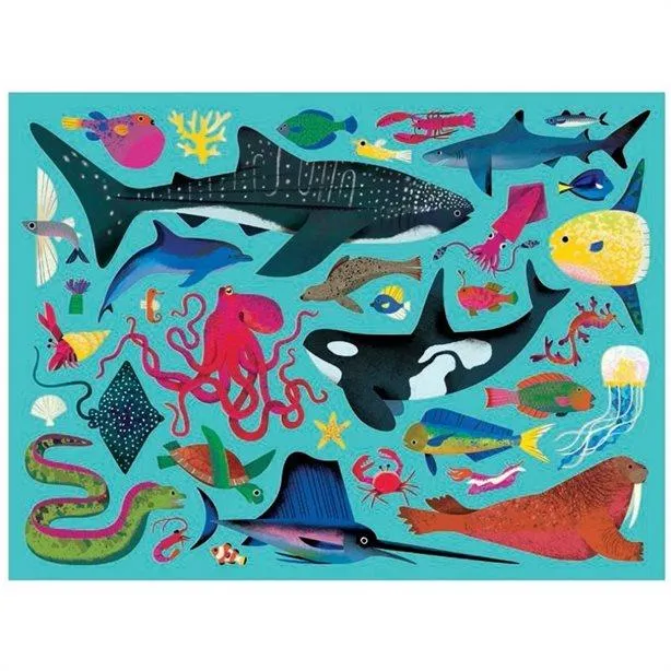 Crocodile Creek Puzzle Sea Animals - Animaux marins (500 pcs)