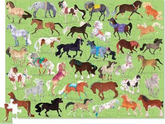 Crocodile Creek Puzzle Horses - Chevaux (100 pcs)