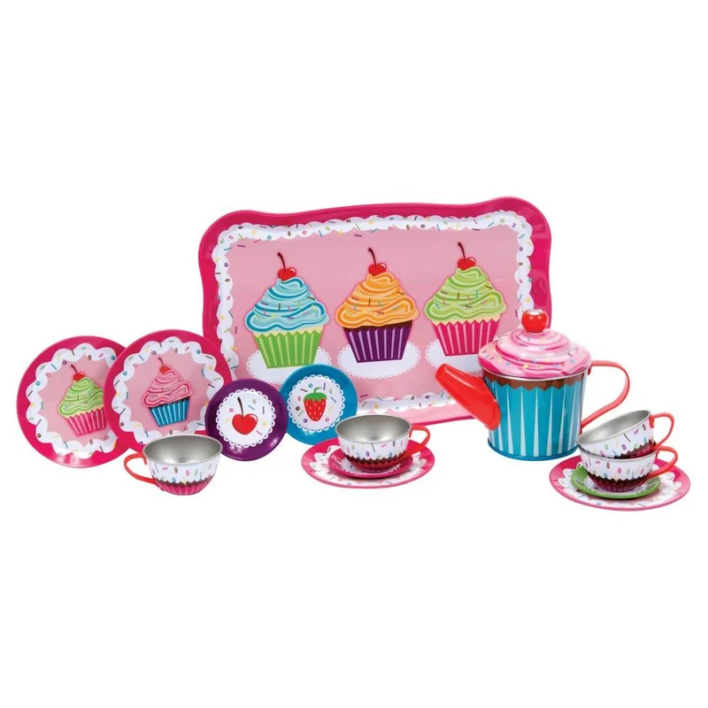 Cupcake Tin Tea Set - Service à thé métallique Cupcake