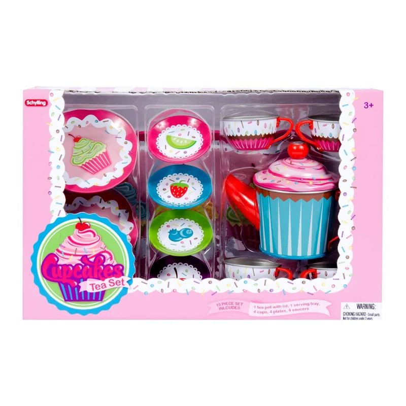 Cupcake Tin Tea Set - Service à thé métallique Cupcake