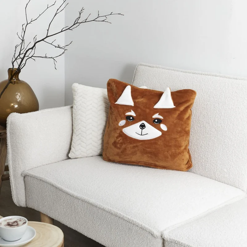 PLAID KANGOUROU PANDA ROUX