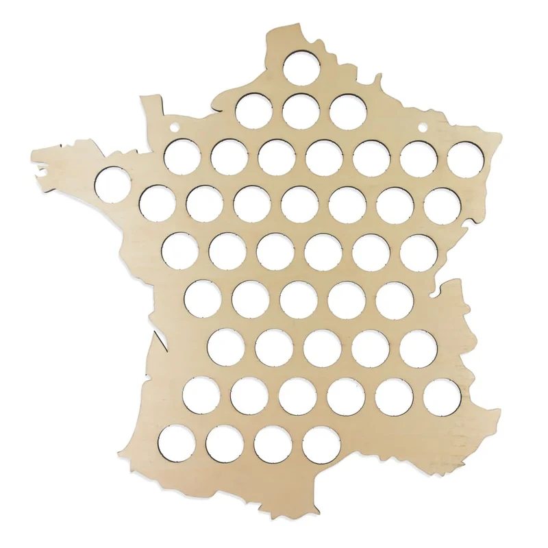 CARTE DE FRANCE CAPSULES DE BIERE