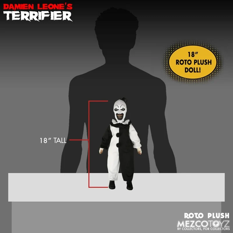 Terrifier Art the Clown Roto Plush, 18 Inches, 1 Count