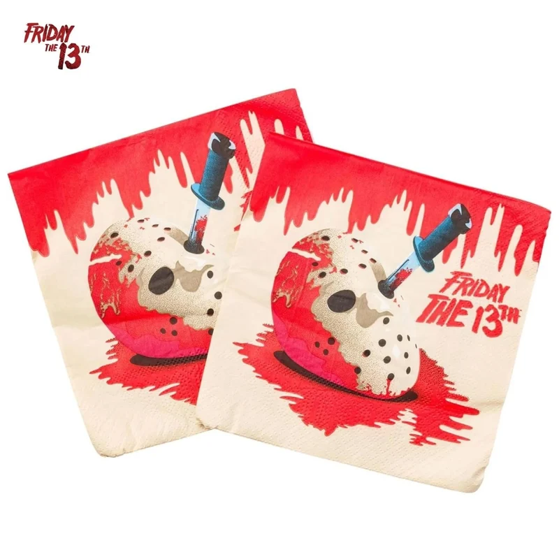 Jason Party Tableware Set, Friday the 13th, Plates and Napkins, 32 Count