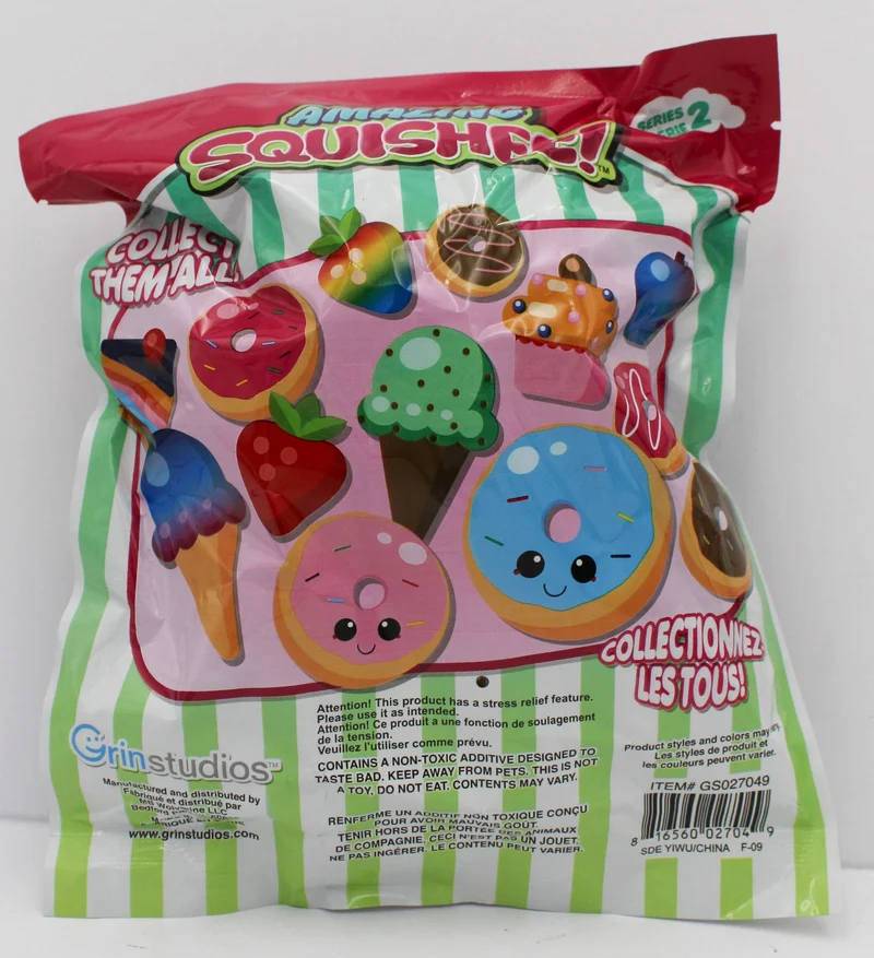Grin Studios Amazing Squishee Food Mint Chip Cone 7.5x9.5in