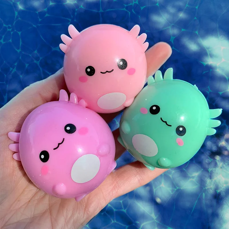 Top Trenz Sticky Bubble Blobbies Baby Axolotl Squish Toy