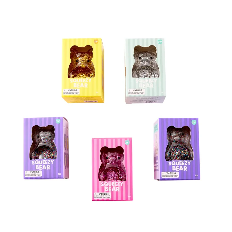Single Hape J'adore Glitter Bear Squish Soft Sensory Toy