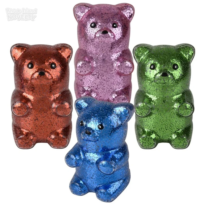 Sparkle Puffer Gummy Bear, 7 Inches, Assortment, 1 Count