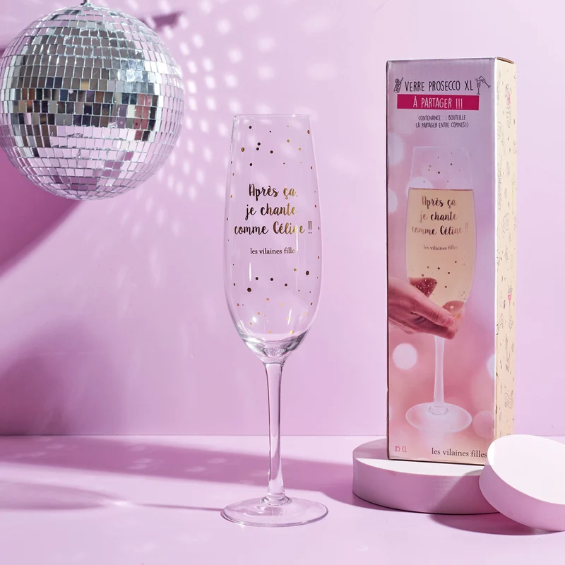 VERRE PROSECCO XL JE CHANTE COMME CELINE