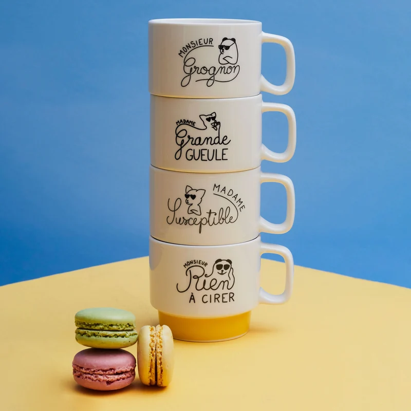 COFFRET 4 TASSES EMPILABLES