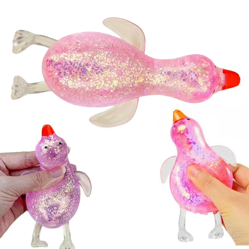 Single ORB Sugar Swaps Goose Glitter Sensory Squish Toy 3-Inch