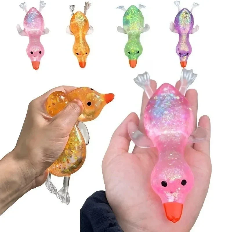 Single ORB Sugar Swaps Goose Glitter Sensory Squish Toy 3-Inch