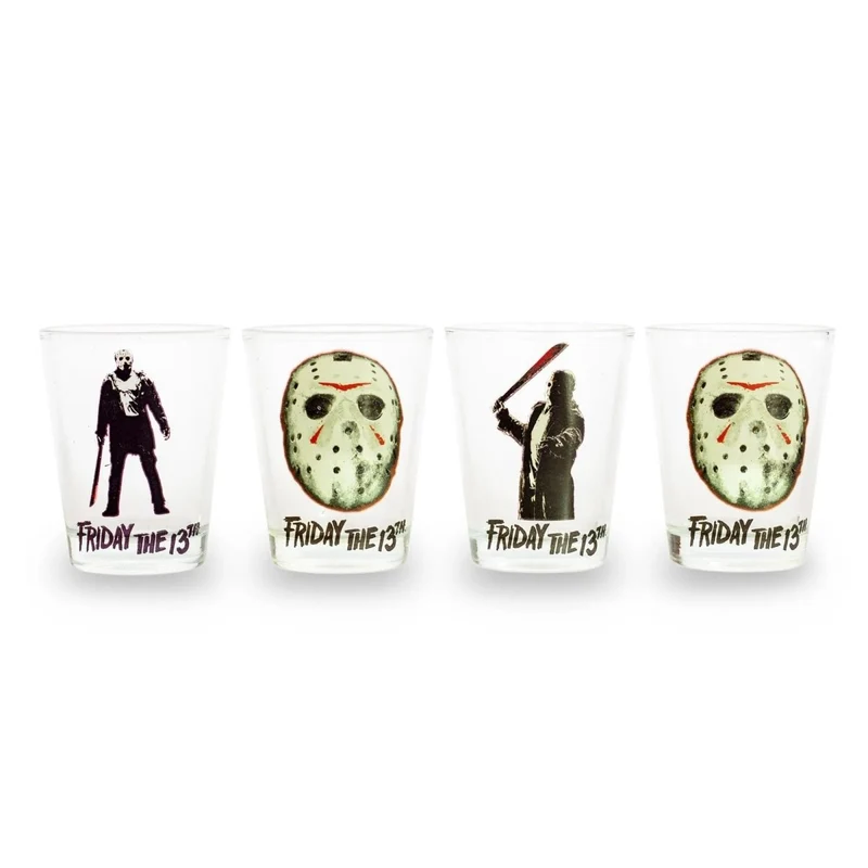 Jason Voorhees Mini Shot Glass Set, Friday the 13th, 4 Count