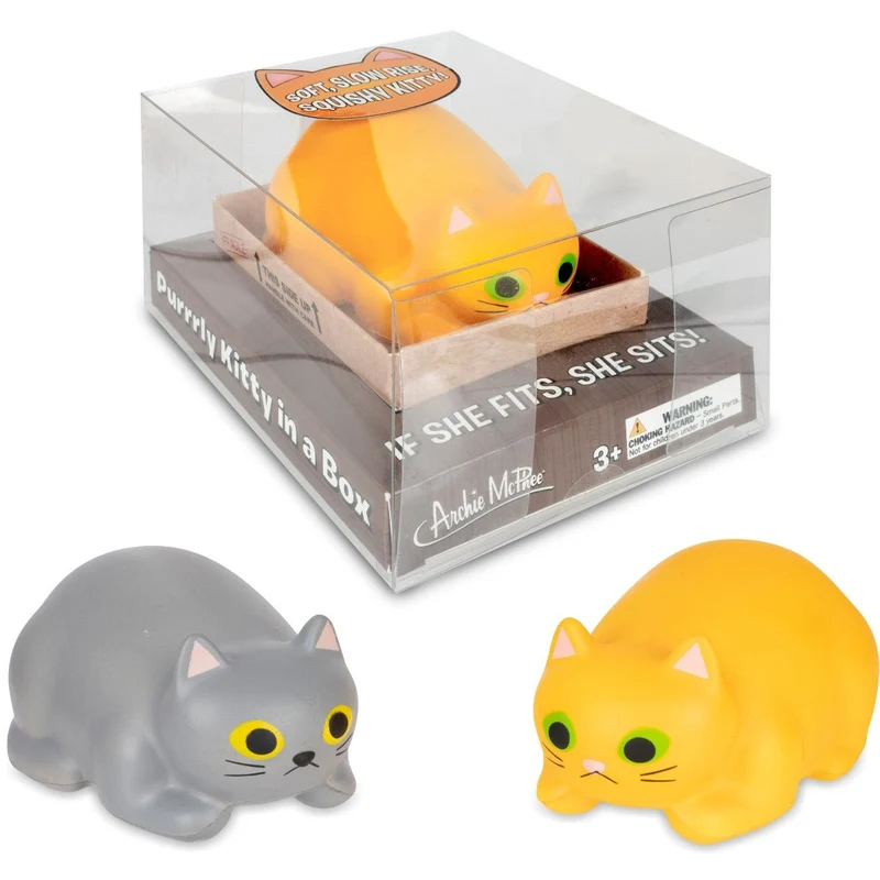 Purrrrly Squishy Kitty in a box - one random color