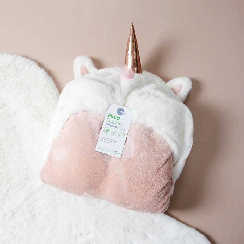 PLAID A CAPUCHE LICORNE