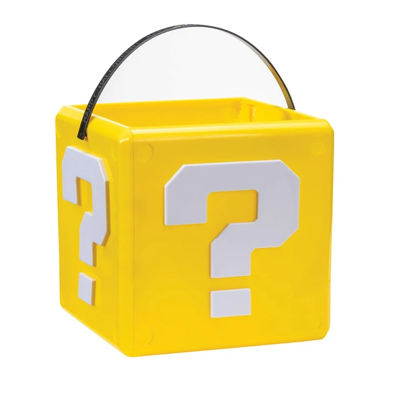 Super Mario Block Treat Pail, 7 x 7 Inches, 1 Count