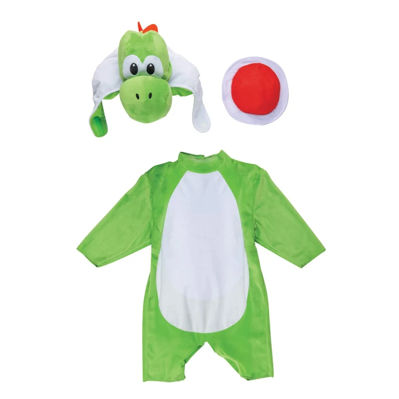 Super Mario Yoshi Costume for Babies and Toddlers, Jumpsuit and Headpiece