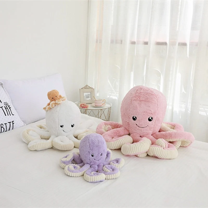 Peluche pieuvre douce 80cm