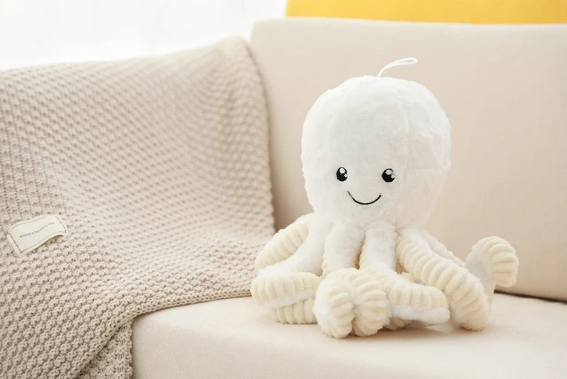 Peluche pieuvre douce 80cm