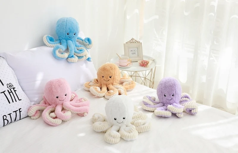 Peluche pieuvre douce 80cm