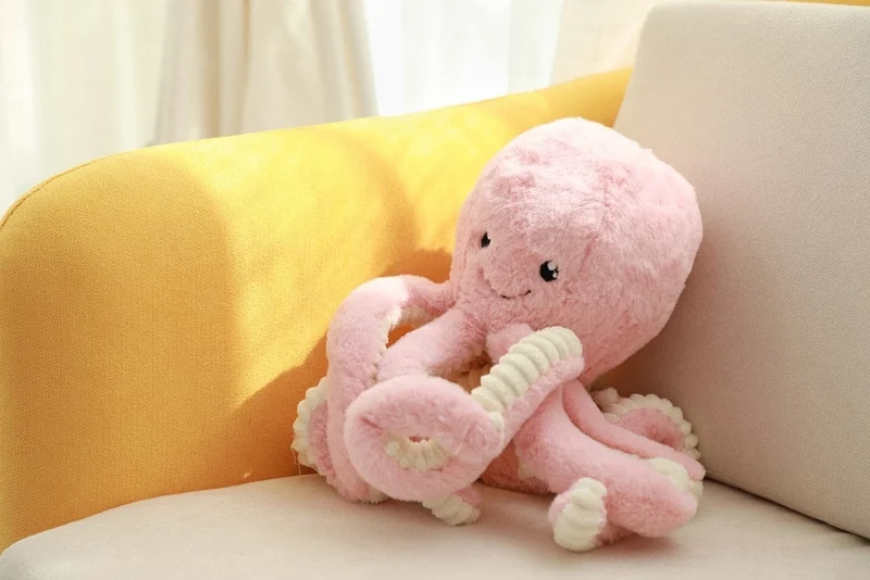 Peluche pieuvre douce 80cm