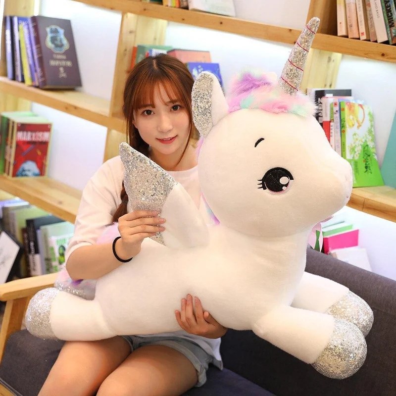 Peluche Licorne Kawaii Blanche