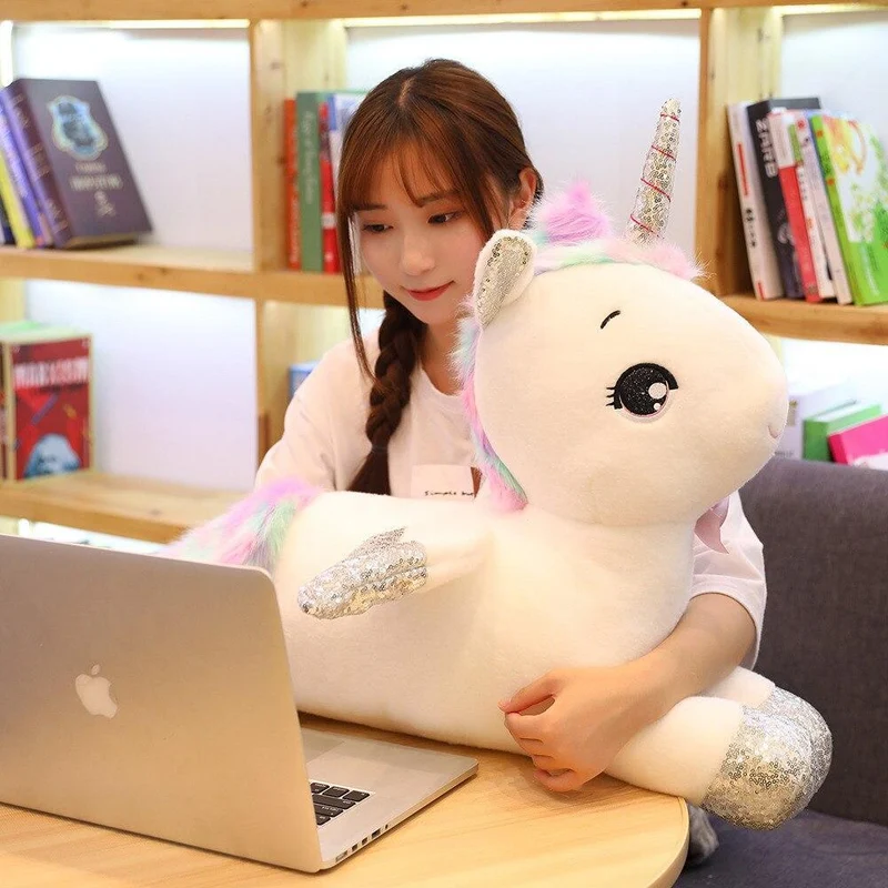 Peluche Licorne Kawaii Blanche