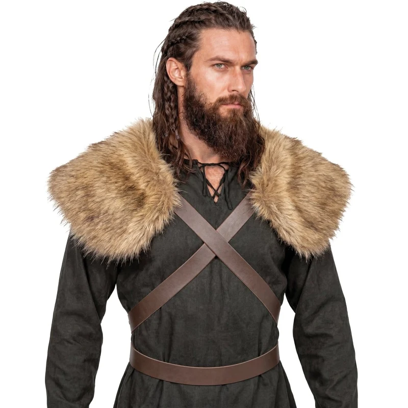 Medieval Fur Cape for Adults, Costume Accessory