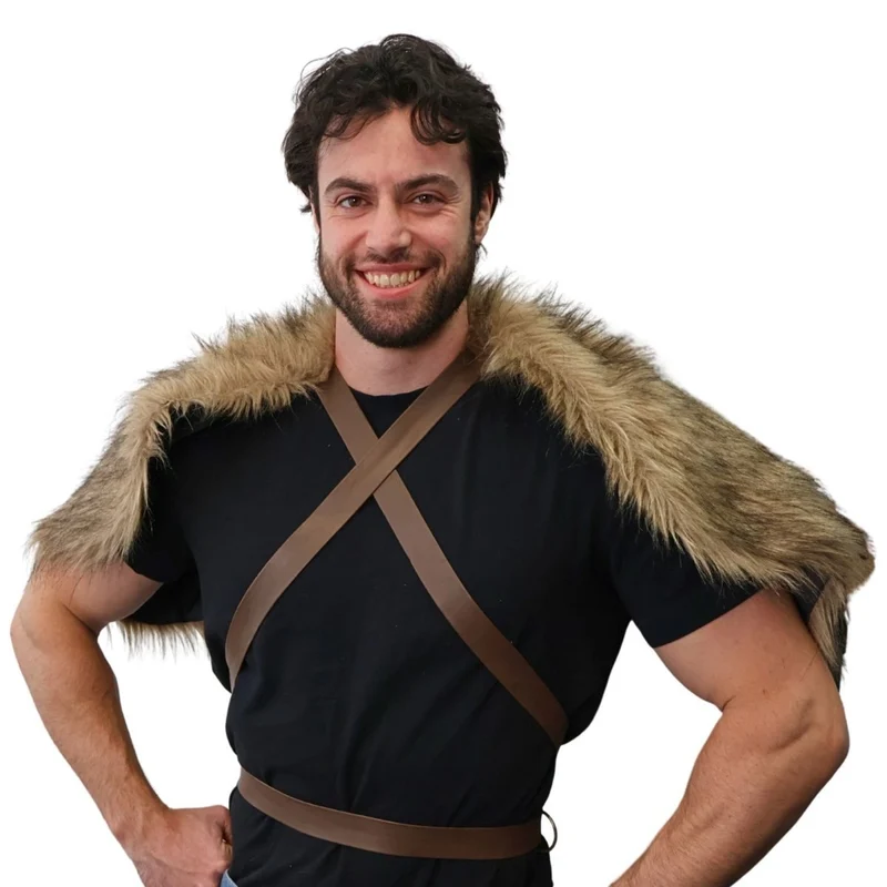 Medieval Fur Cape for Adults, Costume Accessory