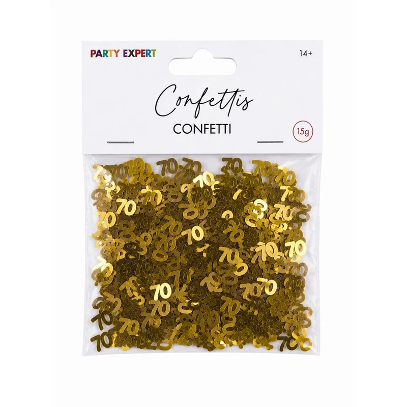 70th Golden Celebration Confetti, 15g, 1 Count