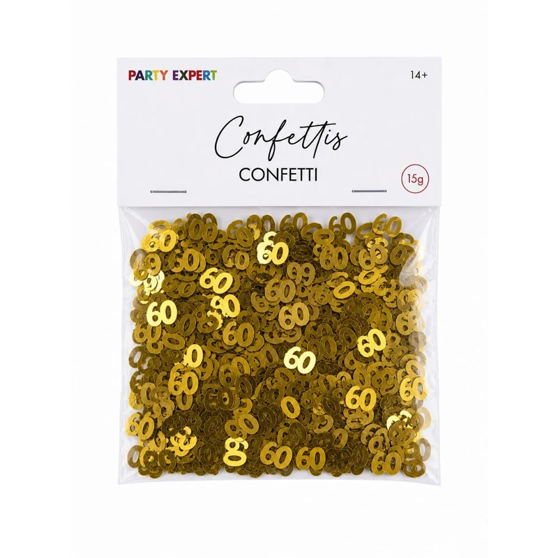 60th Golden Celebration Confetti, 15g, 1 Count