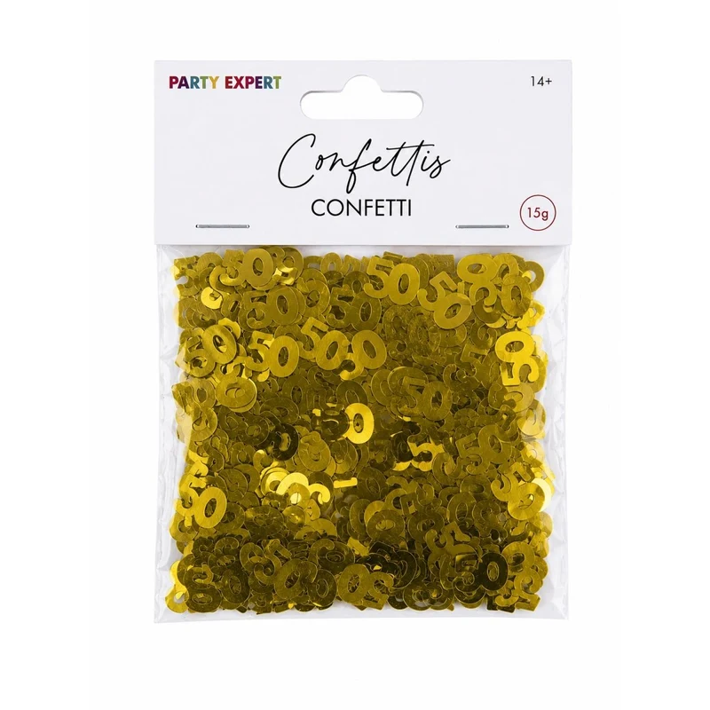 50th Golden Celebration Confetti, 15g, 1 Count