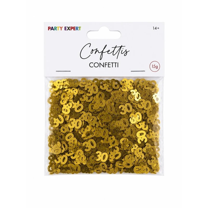 30th Golden Celebration Confetti, 15g, 1 Count